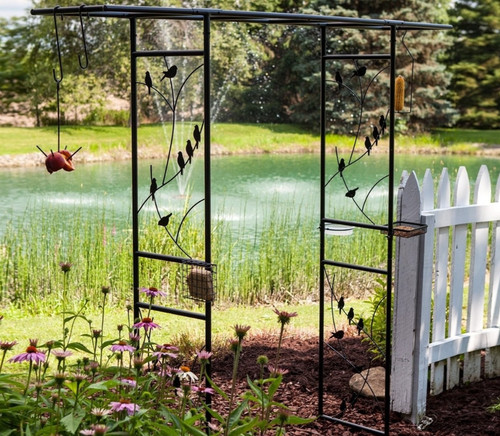 Garden arch trellis bird - garden,