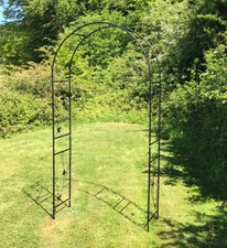 Metal Garden Arch 2.2m Black