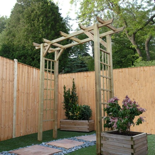 Wooden garden arch flat top - arch,
